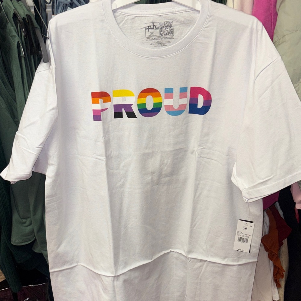 The Phluid Project White 'Proud' Short Sleeve Tee